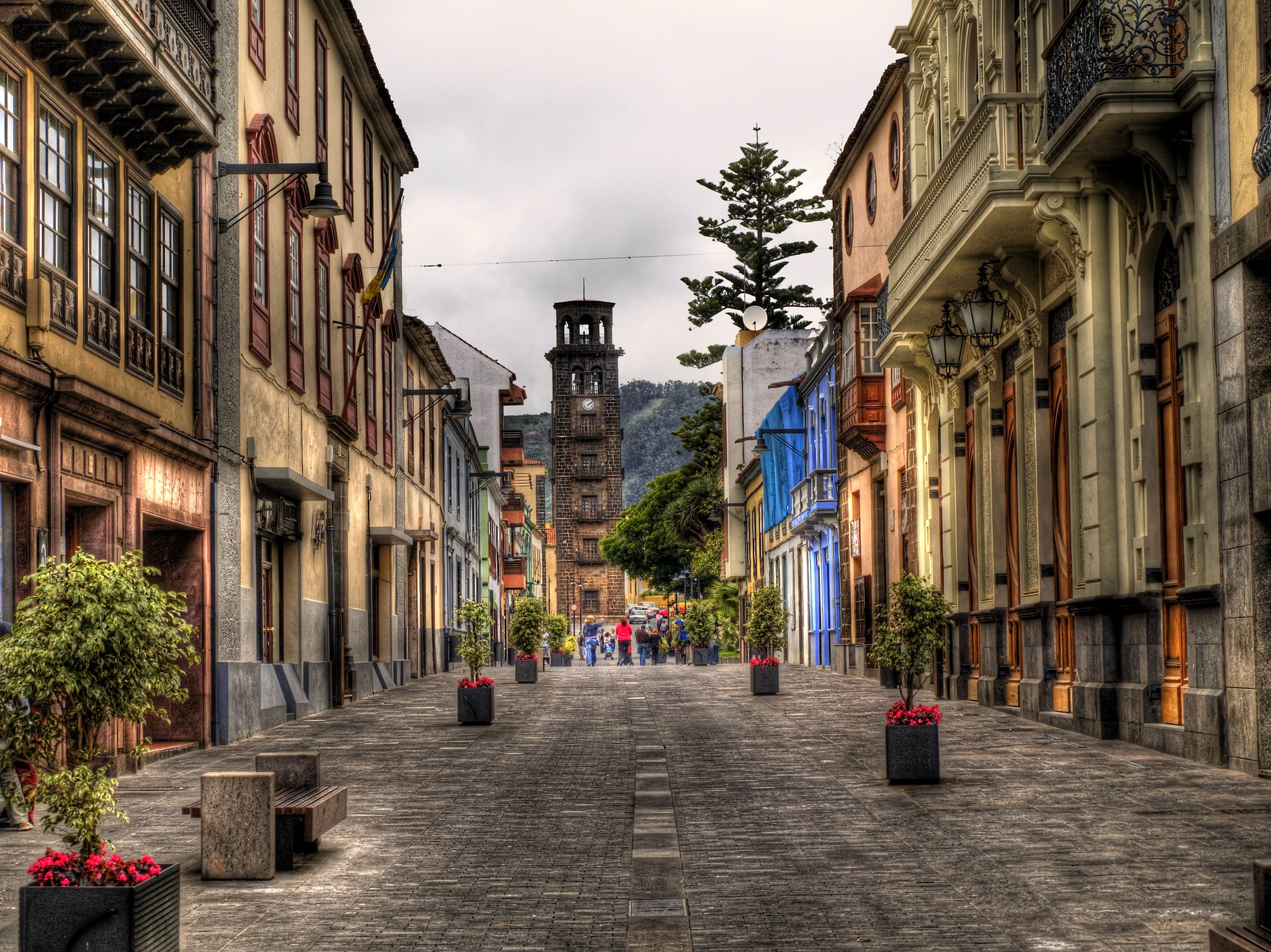Cobbled street in the old city of San Cristobal de la Laguna