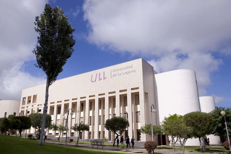 Facade of the University of La Laguna on the Guajara campus